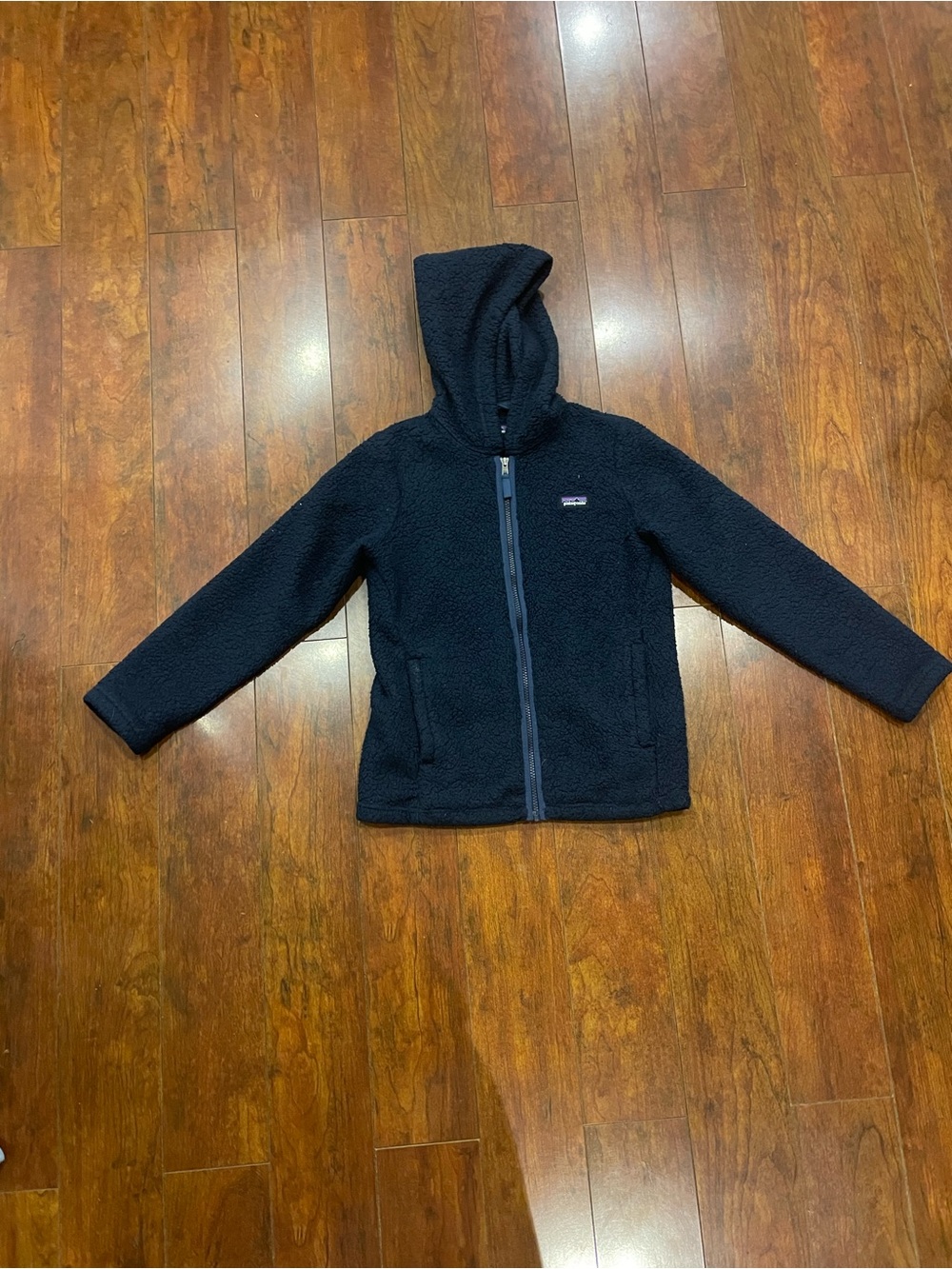 Patagonia Kids Black Sherpa Fleece Jacket